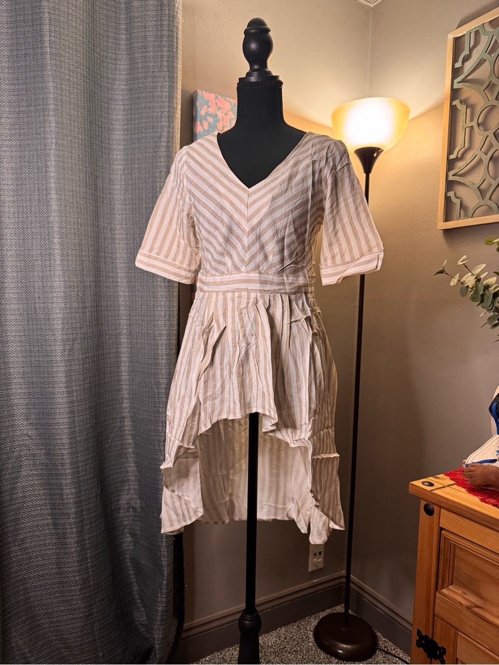 Hayden Striped High-low Blouse
